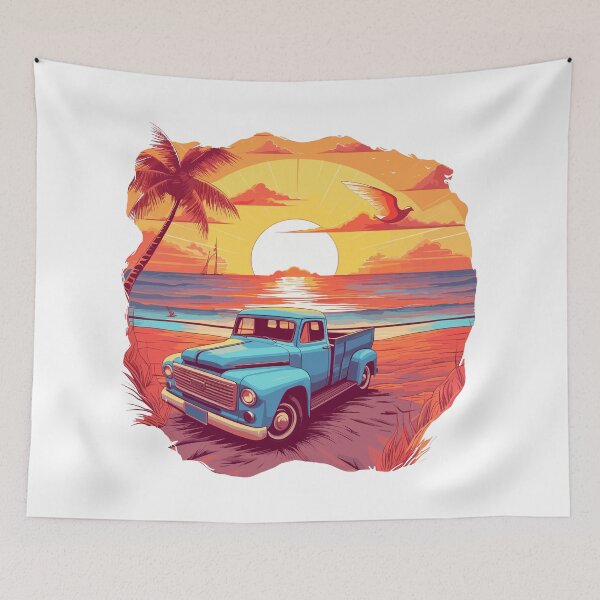 Item preview, Sunset Serenade: Retro Beach Escape designed and sold by SynthPrint.