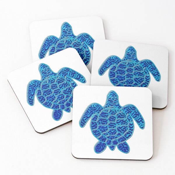 Item preview, Turtle in Blue Brain Coral designed and sold by SouthbyKeyWest.