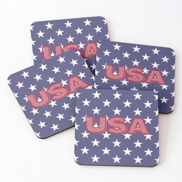 Item preview, USA July 4th Flag Square Red White Blue Stars designed and sold by Sunshine-Dreams.