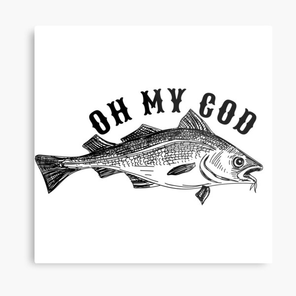 Funny Fishing Pun' Poster, picture, metal print, paint by to42