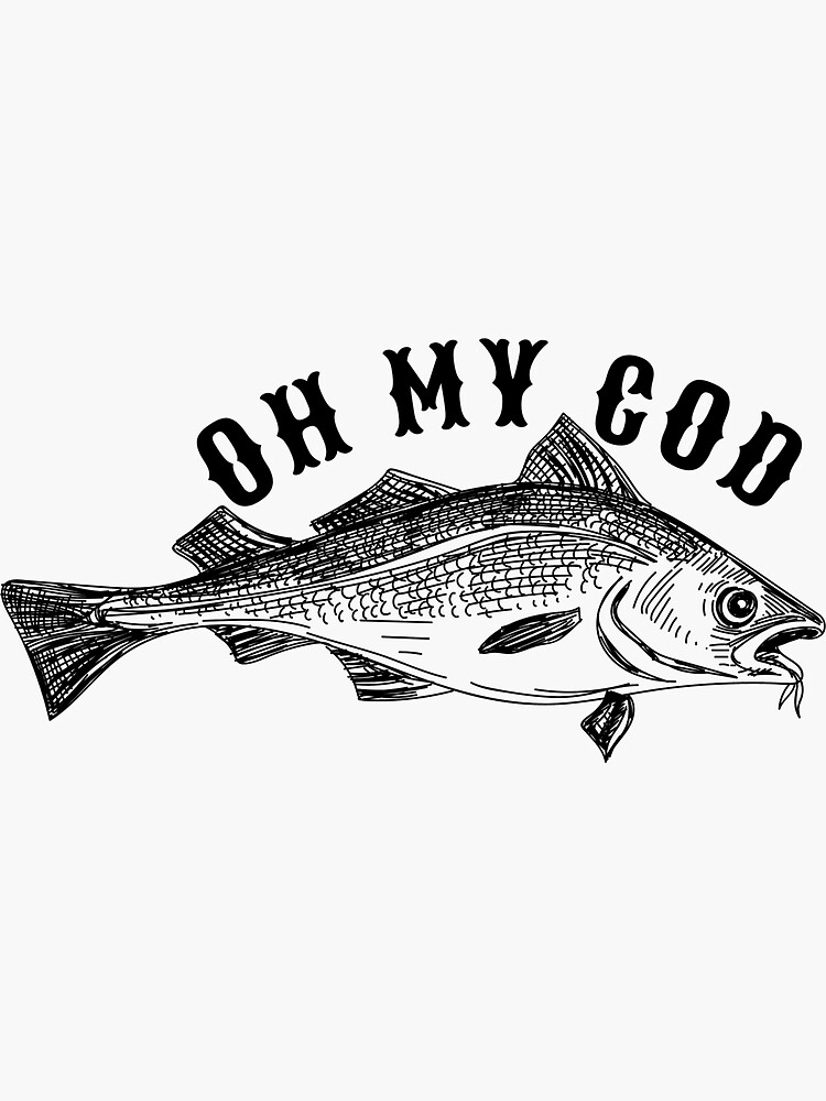 Oh My Cod, Funny Fish Pun | Sticker
