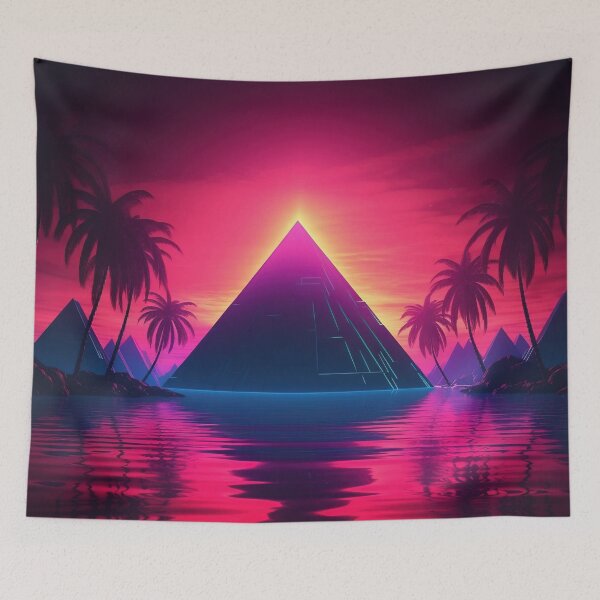Item preview, Pyramid Paradise: Synthwave Illumination designed and sold by Mullet Monkey.