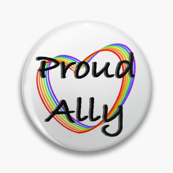 Item preview, Proud Ally, LGBTQ, LGBTQIA, rainbow heart designed and sold by rocknpalette.