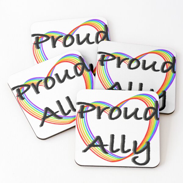 Item preview, Proud Ally, LGBTQ, LGBTQIA, rainbow heart designed and sold by rocknpalette.