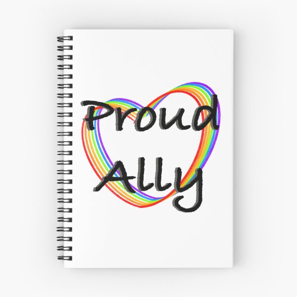 Item preview, Proud Ally, LGBTQ, LGBTQIA, rainbow heart designed and sold by rocknpalette.