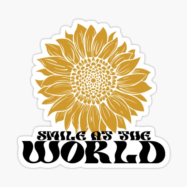 Item preview, Smile at the world sunflower positivity gift, sunflower lover designed and sold by BronikowskiART.