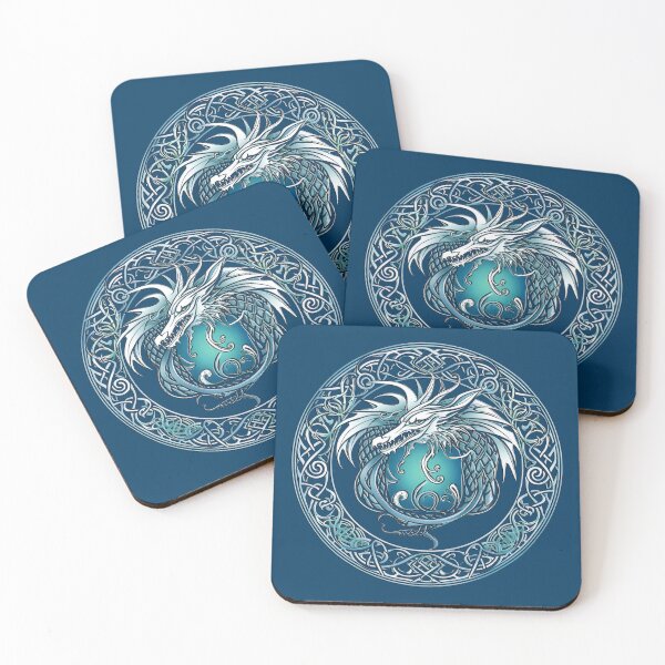 Item preview, blue viking dragon, viking motif, blue dragon, for dad, dad,  for the husband, happy dads day designed and sold by PRYMULLART.
