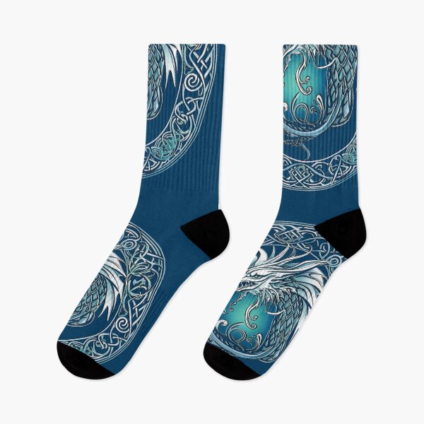 Item preview, blue viking dragon, viking motif, blue dragon, for dad, dad,  for the husband, happy dads day designed and sold by PRYMULLART.