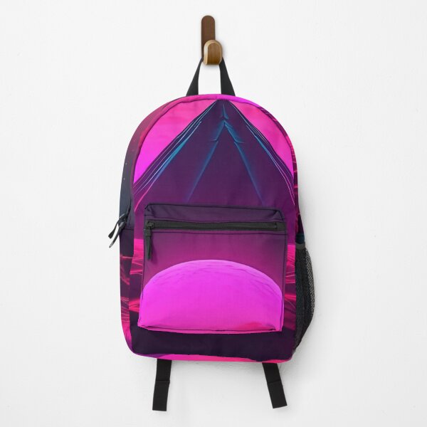 Item preview, Synthwave Mirage: Palm Tree Oasis of the Neon Pyramid designed and sold by Mullet Monkey.