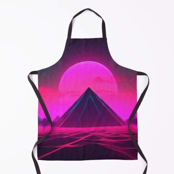 Item preview, Synthwave Mirage: Palm Tree Oasis of the Neon Pyramid designed and sold by Mullet Monkey.