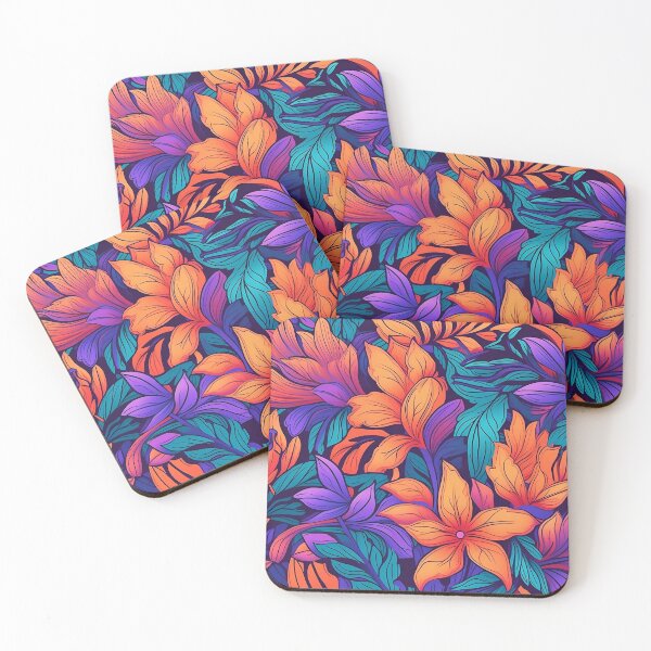 Item preview, Vibrant Neon Floral Pattern: Infuse Life and Style Into Your Surroundings designed and sold by butani4.