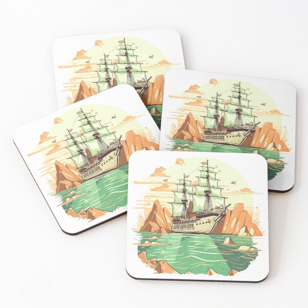 Item preview, Sunset Voyage: The Pirate Ship's Journey designed and sold by SynthPrint.
