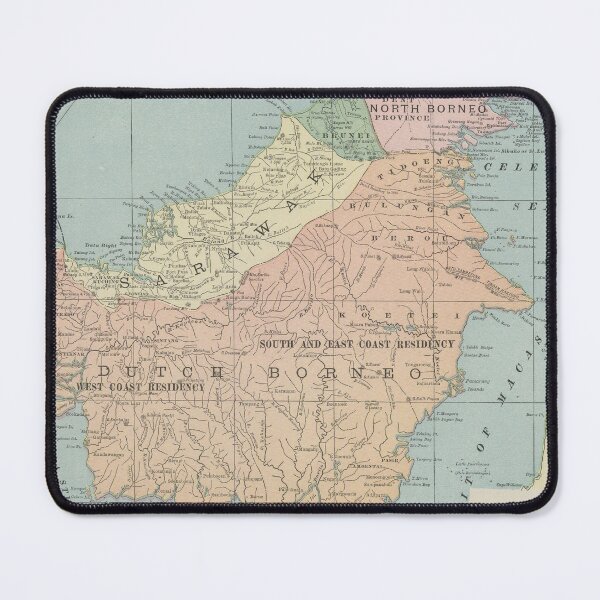 Item preview, Vintage Map of Borneo Island (1901) designed and sold by BravuraMedia.