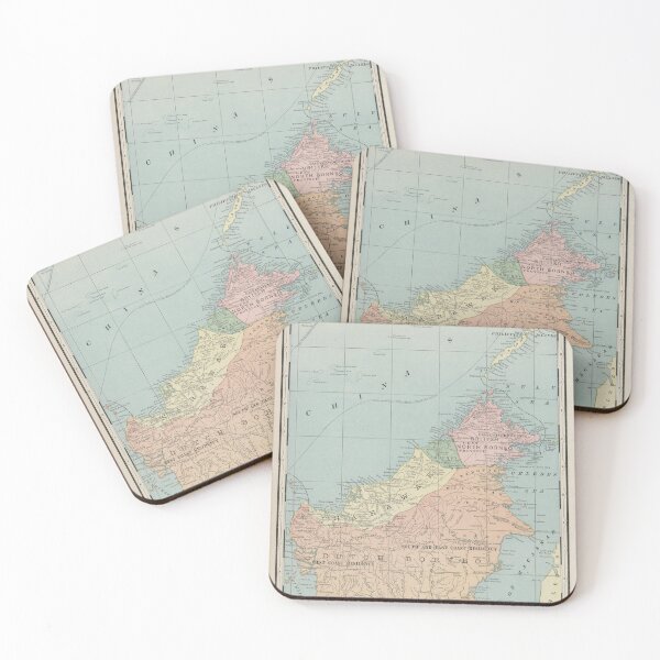 Item preview, Vintage Map of Borneo Island (1901) designed and sold by BravuraMedia.