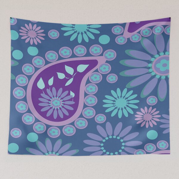 Item preview, Peppy Paisley (Medium Blue) designed and sold by ClubCreativeArt.