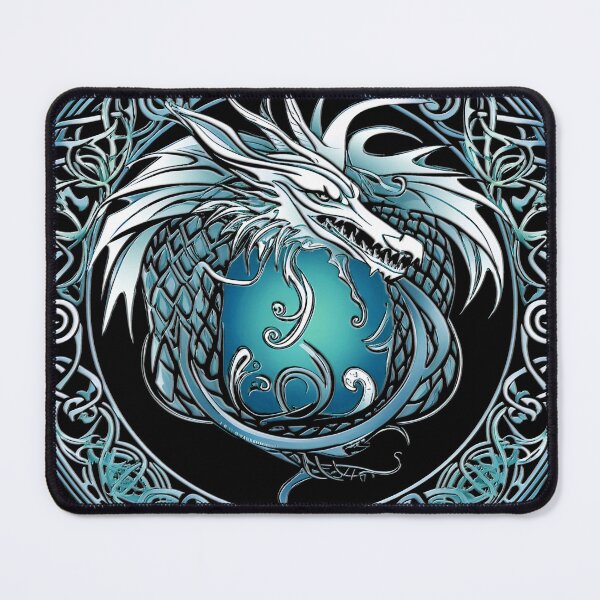 Item preview, blue viking dragon, viking ornament, celtic motif , for the husband, viking dragon, for dad, dad, happy dads day designed and sold by PRYMULLART.
