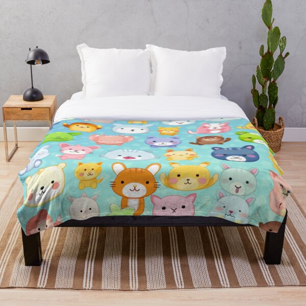 Aperçu de l'œuvre Motif de figures d'animaux kawaii créée et vendue par DigitalPixelize.