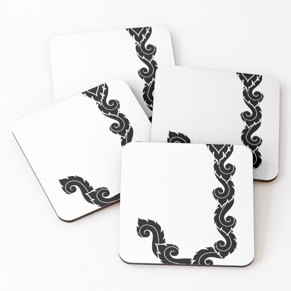 Item preview, Black elegant letter J with Thai art elements. designed and sold by KanyaluckArtist.