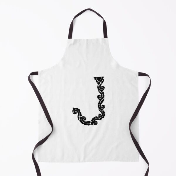 Item preview, Black elegant letter J with Thai art elements. designed and sold by KanyaluckArtist.