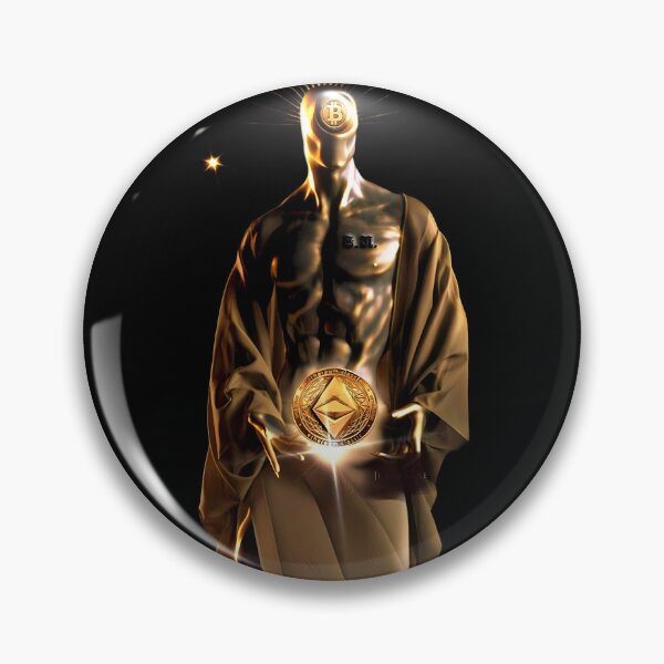 Item preview, Golden God of Cryptocurrencies: A celestial illustration merging the divine with the digital designed and sold by Jhuvel.
