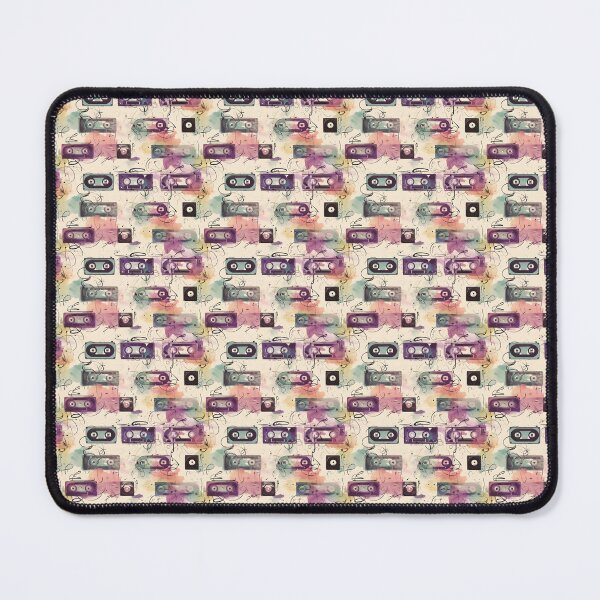 Item preview, Retro Watercolor Tape Cassette Pattern | Nostalgic Money Art designed and sold by Retro-ArtDeco.