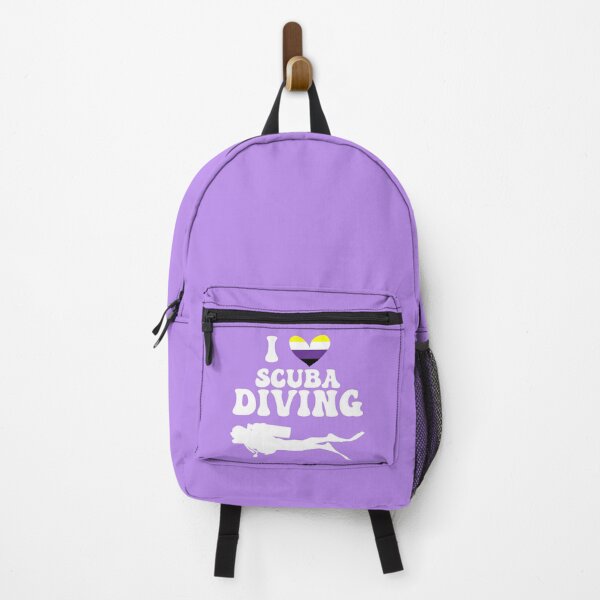 Item preview, I Heart Scuba: Nonbinary Pride (White) designed and sold by Zia Frazier.