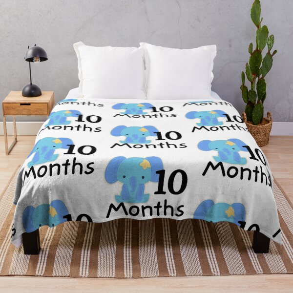 Item preview, 10 Months Baby Milestones Boy Elephant Blue designed and sold by Sunshine-Dreams.