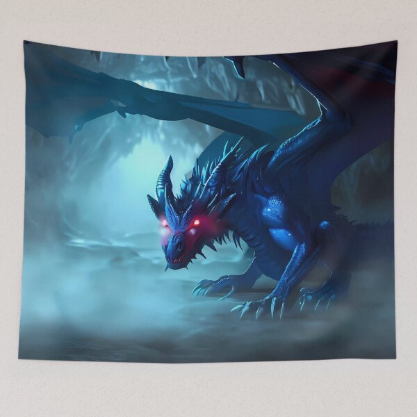 Item preview, blue dragon in a cave designed and sold by jmstechnical.