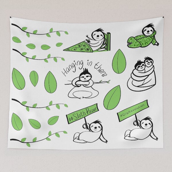 Item preview, Sloth Stickers designed and sold by CripRevolution.