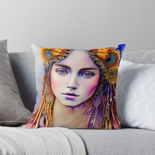 Item preview, Desert Rose: A Stunningly Beautiful Boho Cowgirl in Vintage Art designed and sold by CoolandVibrant.