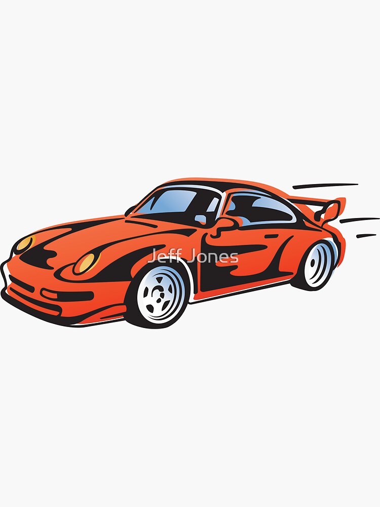 Porsche 911 Turbo Classic Car Sticker for Sale by Jeff Jones