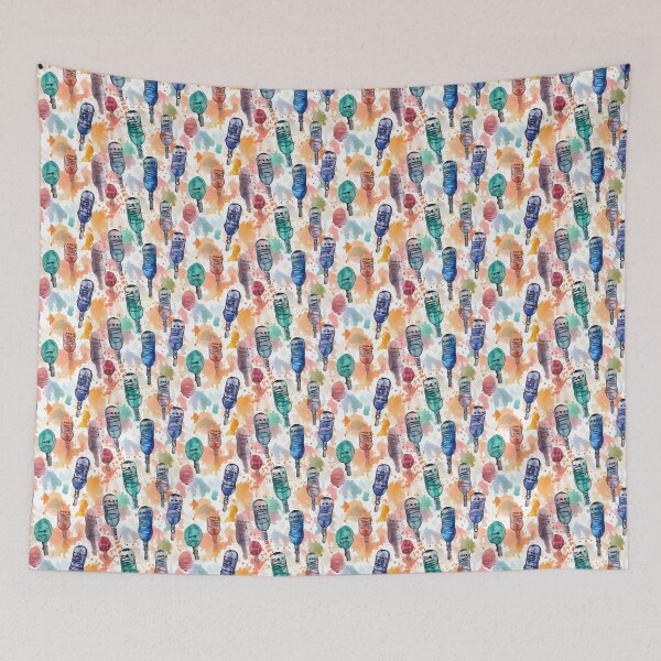 Item preview, Retro Watercolor Microphone Tile Pattern | Unique Musician Art designed and sold by Retro-ArtDeco.