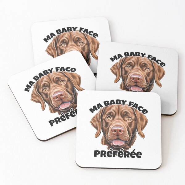Item preview, My favorite baby face - red labrador retriever dog head with french lettering. designed and sold by isaweb.