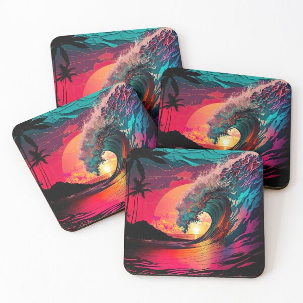 Item preview, Wave in vibrant tones designed and sold by KrisG-Art.