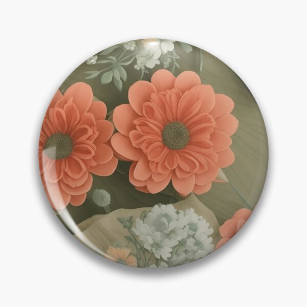Artikelvorschau, Orangefarbenes Vintage-Blumenmuster entworfen und verkauft von HarshBrown.