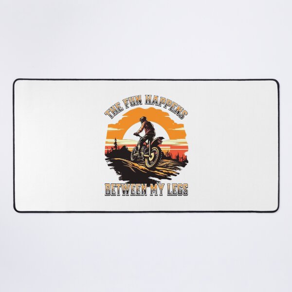 Item preview, Funny Dirtbike Pun The Fun Happens Between My Legs Retro Dirt Bike Adult Humor   designed and sold by Bad Kitty Designz.