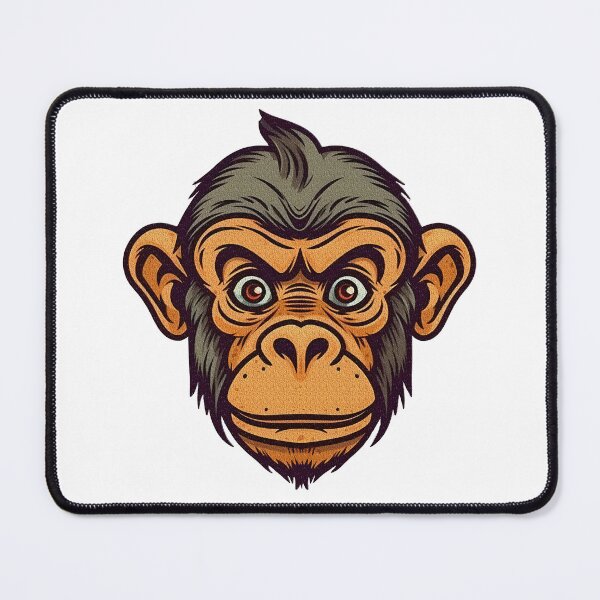 Item preview, Serious Monkey head Cartoon Animal designed and sold by KristinaNEL.