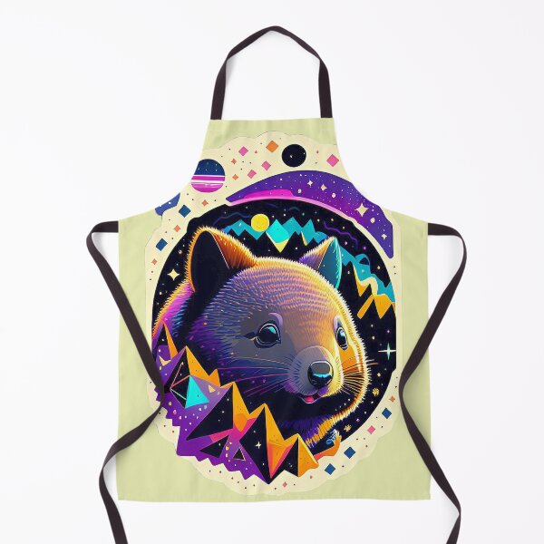 Item preview, The happy retro wombat designed and sold by Minpadesign.