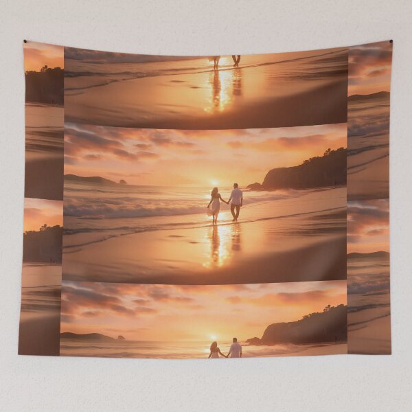 Item preview, Romantic Beach Sunset I designed and sold by StudioOfAiArts.