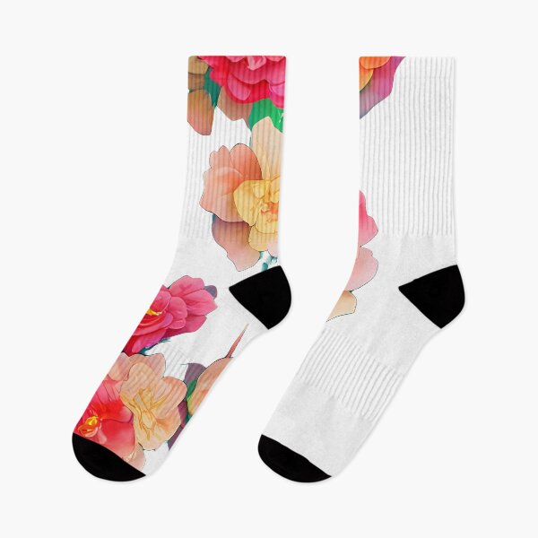 Item preview, Botanical Beauty Intricate Begonia Flower Pattern in Digital Illustration designed and sold by Mechanical-Artt.