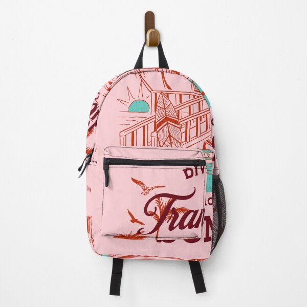 Item preview, Tropical Sunset Dive into tranquility beach ocean coconut palm tree retro designed and sold by Jean-Pham.
