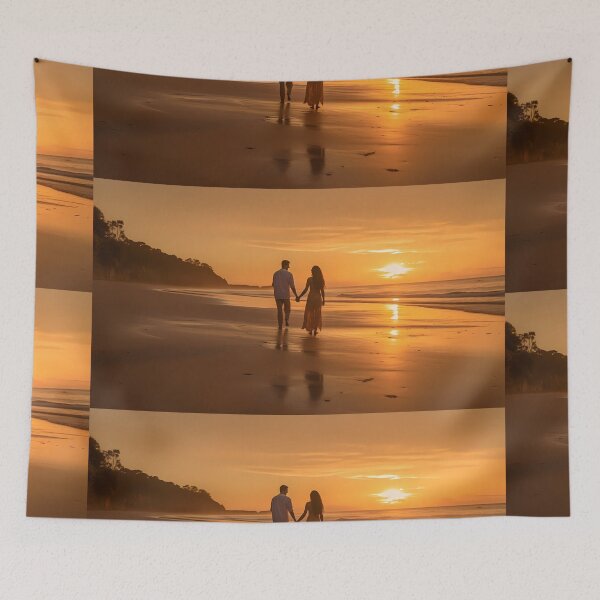 Item preview, Romantic Beach Sunset III designed and sold by StudioOfAiArts.