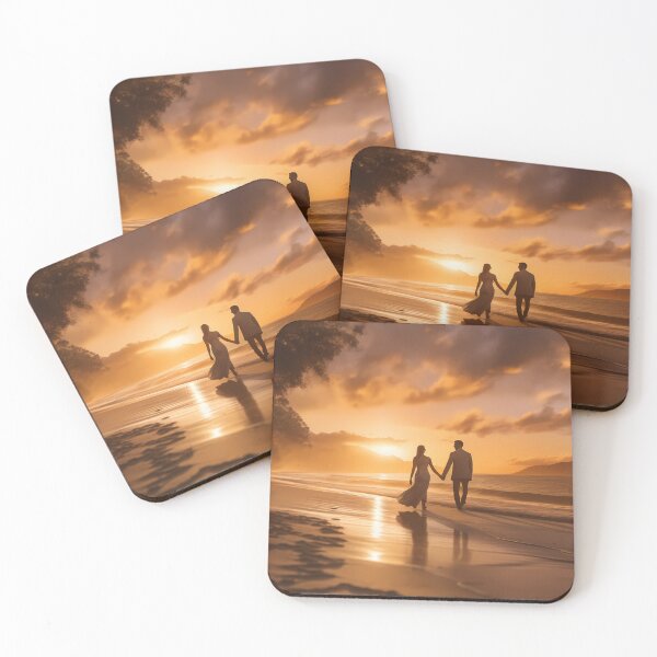 Item preview, Romantic Beach Sunset IV (Variation A) designed and sold by StudioOfAiArts.