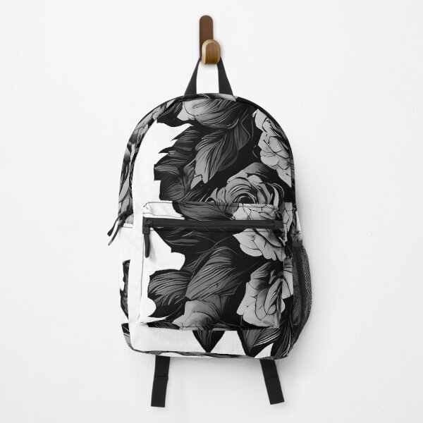 Item preview, Begonia Elegance Graceful Digital Illustration of Begonia Flowers in Black and White Pattern designed and sold by Mechanical-Artt.