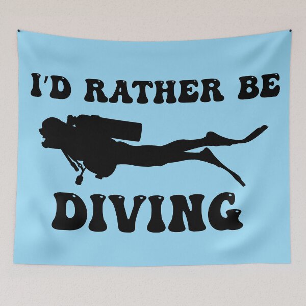 Item preview, I'd Rather Be Diving (Black) designed and sold by Zia Frazier.