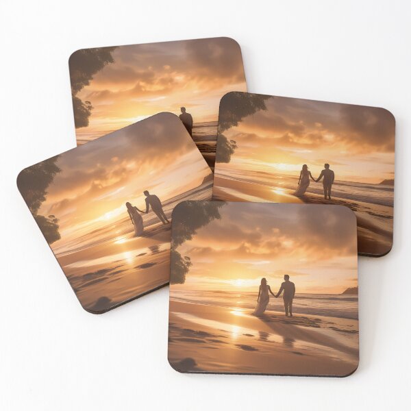 Item preview, Romantic Beach Sunset IV (Variation C) designed and sold by StudioOfAiArts.