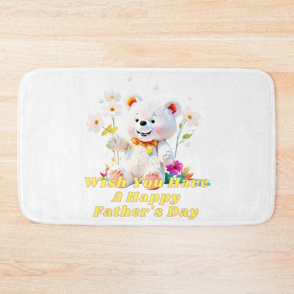 Item preview, Wish You Have A Happy Father's Day - White Polar Giving A Flowers designed and sold by ShopULove.