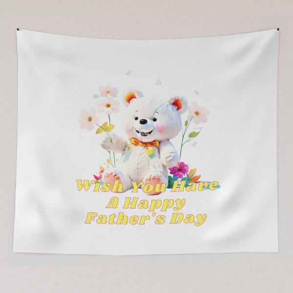 Item preview, Wish You Have A Happy Father's Day - White Polar Giving A Flowers designed and sold by ShopULove.
