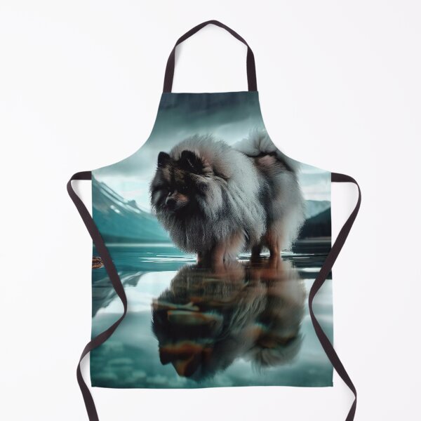 Item preview, Keeshond Reflection in Mountain Mirror Lake - Dog Portrait Art designed and sold by Woof-n-Wear.