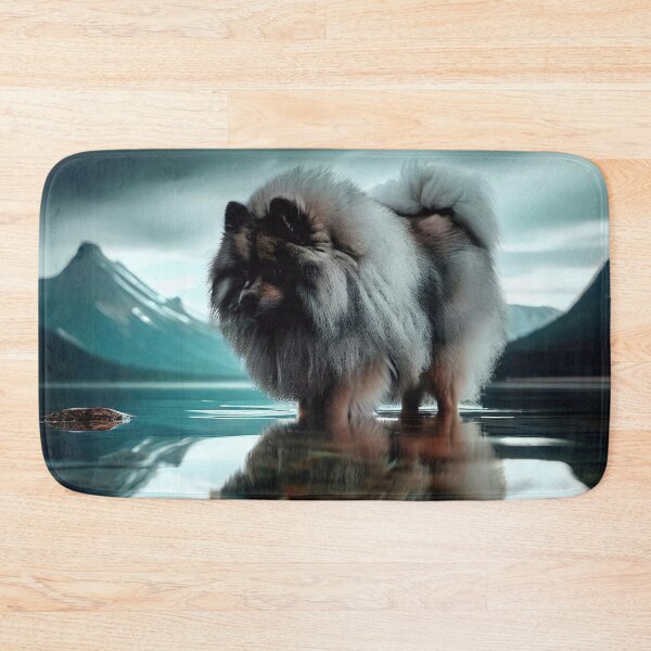 Item preview, Keeshond Reflection in Mountain Mirror Lake - Dog Portrait Art designed and sold by Woof-n-Wear.